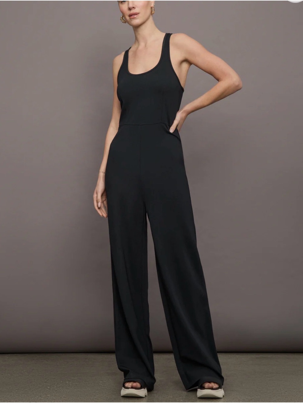 NWOT: Bandier Lenox Knit Wide-Leg Jumpsuit, Racerback, sz Small